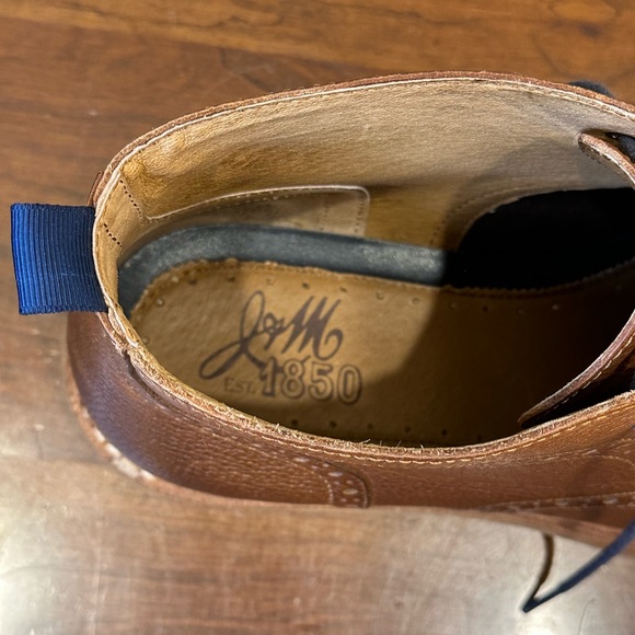 🌟HP🌟J&M 1850 Collection Pearce Tan Tumbled Full-Grain Leather Chukka Boots 11 - Picture 7 of 15